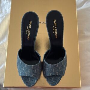 Saint Laurent Women's Denim Mules